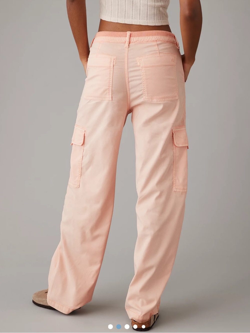 NWT AE Dreamy Drape Stretch Cargo Super High-Waisted Baggy Wide-Leg Pant sz 6 - Picture 2 of 11